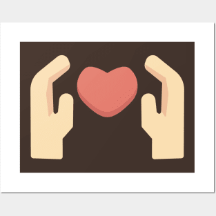 Hands with heart Posters and Art